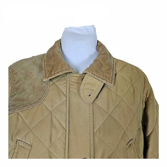 Lauren Ralph Lauren Womens Tan Quilted Corduroy Full Zip Jacket Size PS - Picture 6 of 11